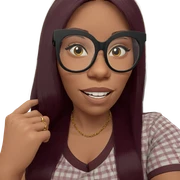 smiling girl with glasses sticker