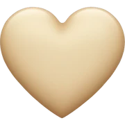 beige heart sticker