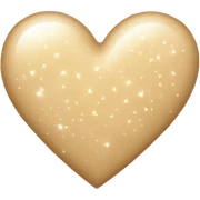 Beige heart sparkly sticker