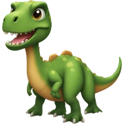 Dinosaur on a beach sticker