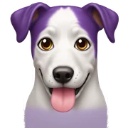 Eggplant, dog sticker