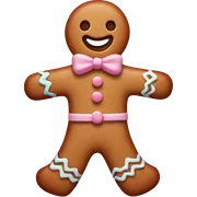 Pastel gingerbread man sticker