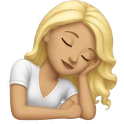 Blonde girl sleeping sticker