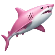 pink shark sticker