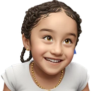 smiling girl with jewelry sticker