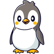 An angry penguin sticker