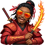 Fire-Wielding Samurai sticker