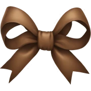 Brown bow sticker