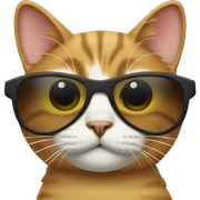 Cat with sunglasses sticker