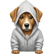 Dog wearing hoodie  sticker