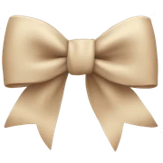 Beige bow sticker