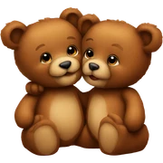 Teddy bears kissing sticker