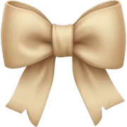 Beige bow sticker