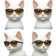 Cat with sunglasses sticker