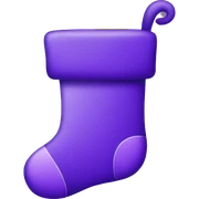 Purple Christmas stocking sticker