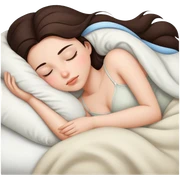 Brunette girl sleepin sticker