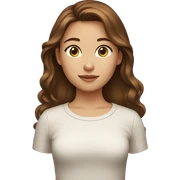 girl with brown hair sticker