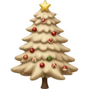 Christmas asthetic beige tree sticker