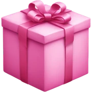 Pink Christmas present sticker