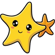 starfish cartoon sticker sticker