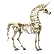 Skeleton unicorn  sticker