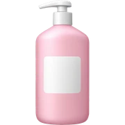 Light pink shampoo bottle sticker