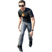 outdoor male in black attire sticker