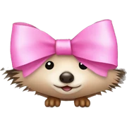 hedgehog with a pink bow sticker