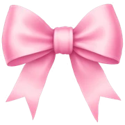 light pink ribbon bow sticker