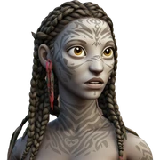 tribal girl with braids sticker