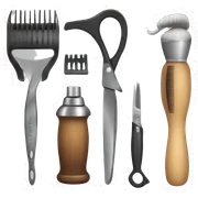 barber tools sticker