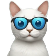Cat with sunglasses sticker
