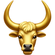 Golden horns of a bull sticker