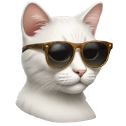 Cat with sunglasses sticker