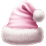 light pink fluffy santa hat sticker