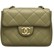 Chanel flap bag khaki sticker