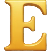 Letter E sticker