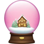 Pink snow globe sticker