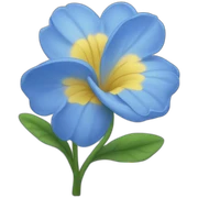 blue flower sticker