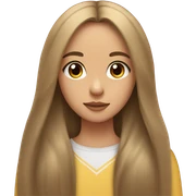 Brunette girl with long straight hair long eyelashes with a golden retriever both have bows in hair  sticker