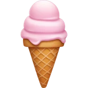 Pastel pink ice cream  sticker