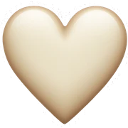 beige and white mix colour heart sticker