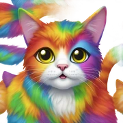 Rainbow cat sticker