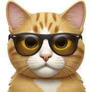 Cat with sunglasses sticker
