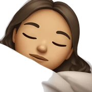 brunette girl sleeping sticker