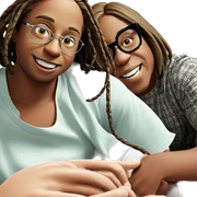 happy boys with glasses sticker