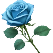 Blue rose sticker