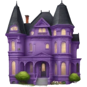 Purple Victorian mansion  sticker