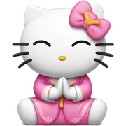 Hello kitty praying sticker