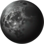 Moon black sticker